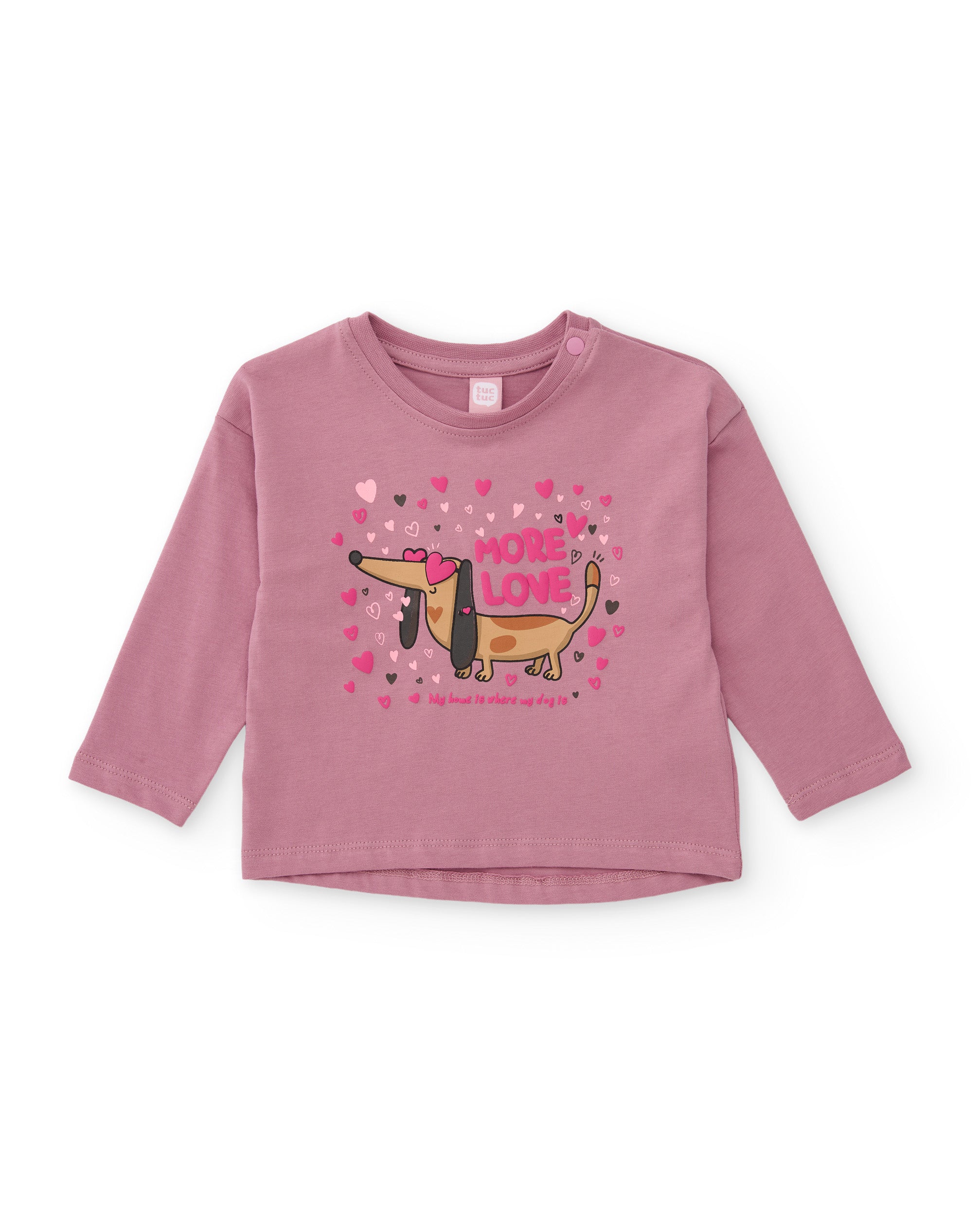 Tuc tuc completo maglia leggings cotone rosa bambina