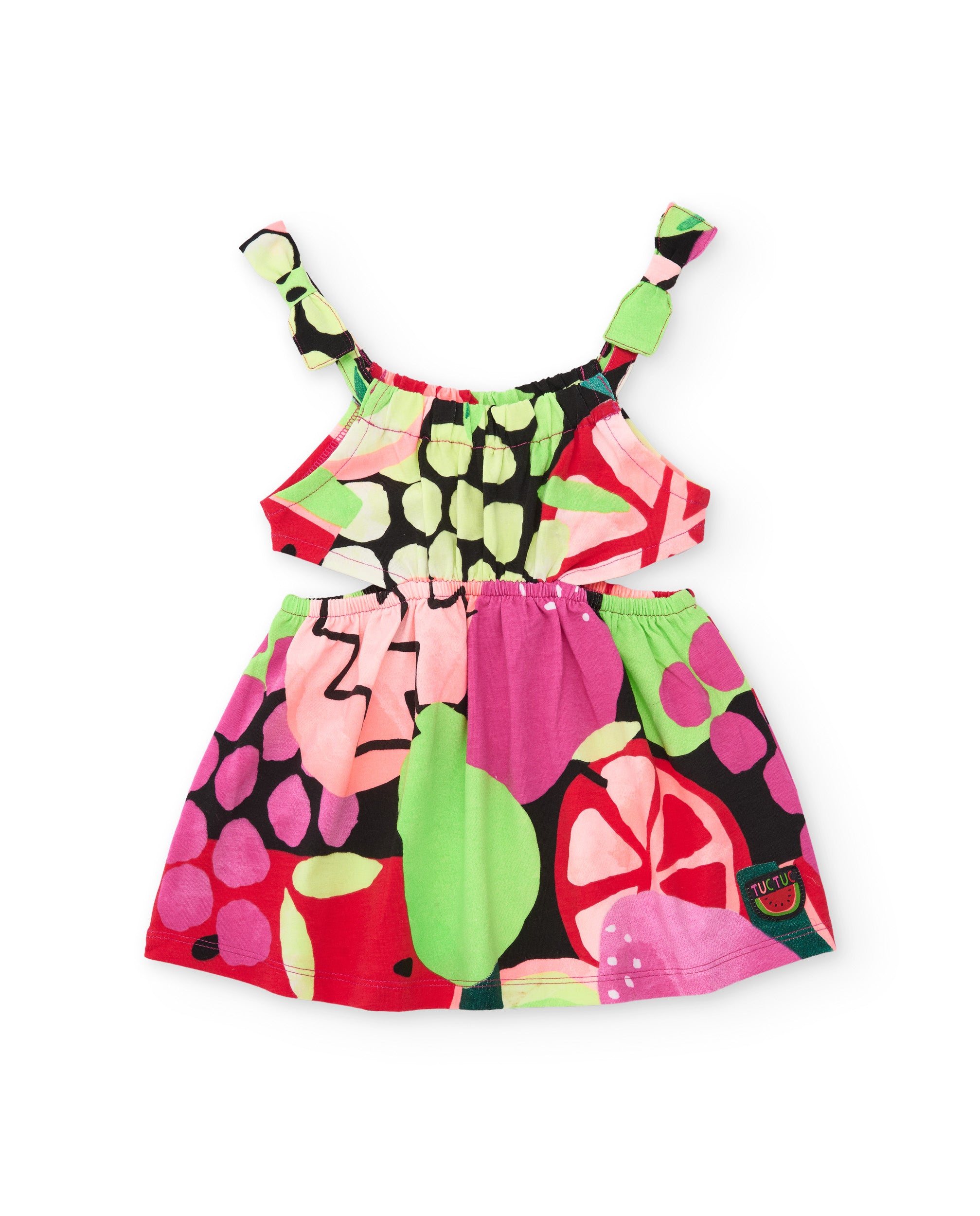 Tuc Tuc vestito bambina bretelle annodate rosso
