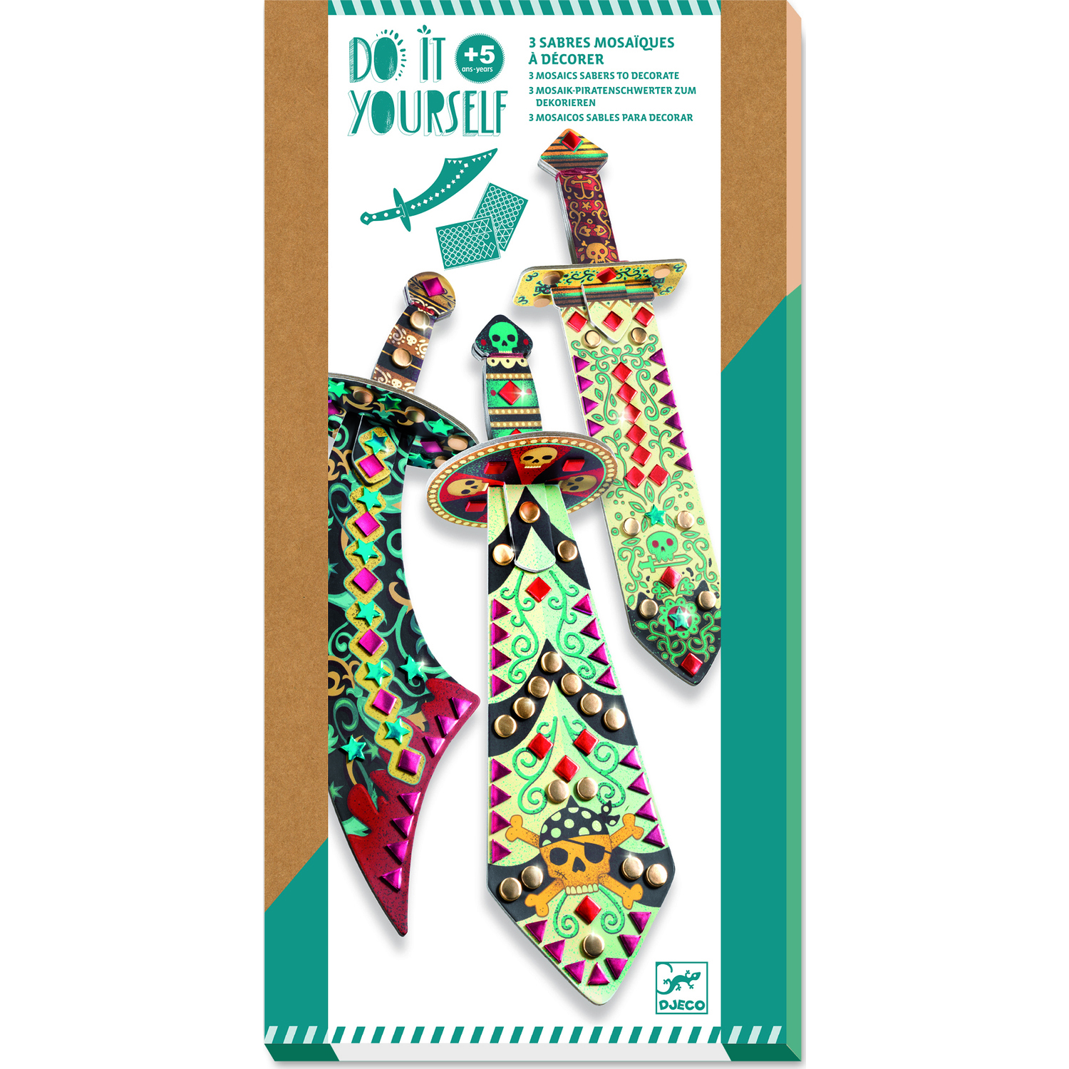 Djeco Spade dei pirati kit mosaico fai da te bambini