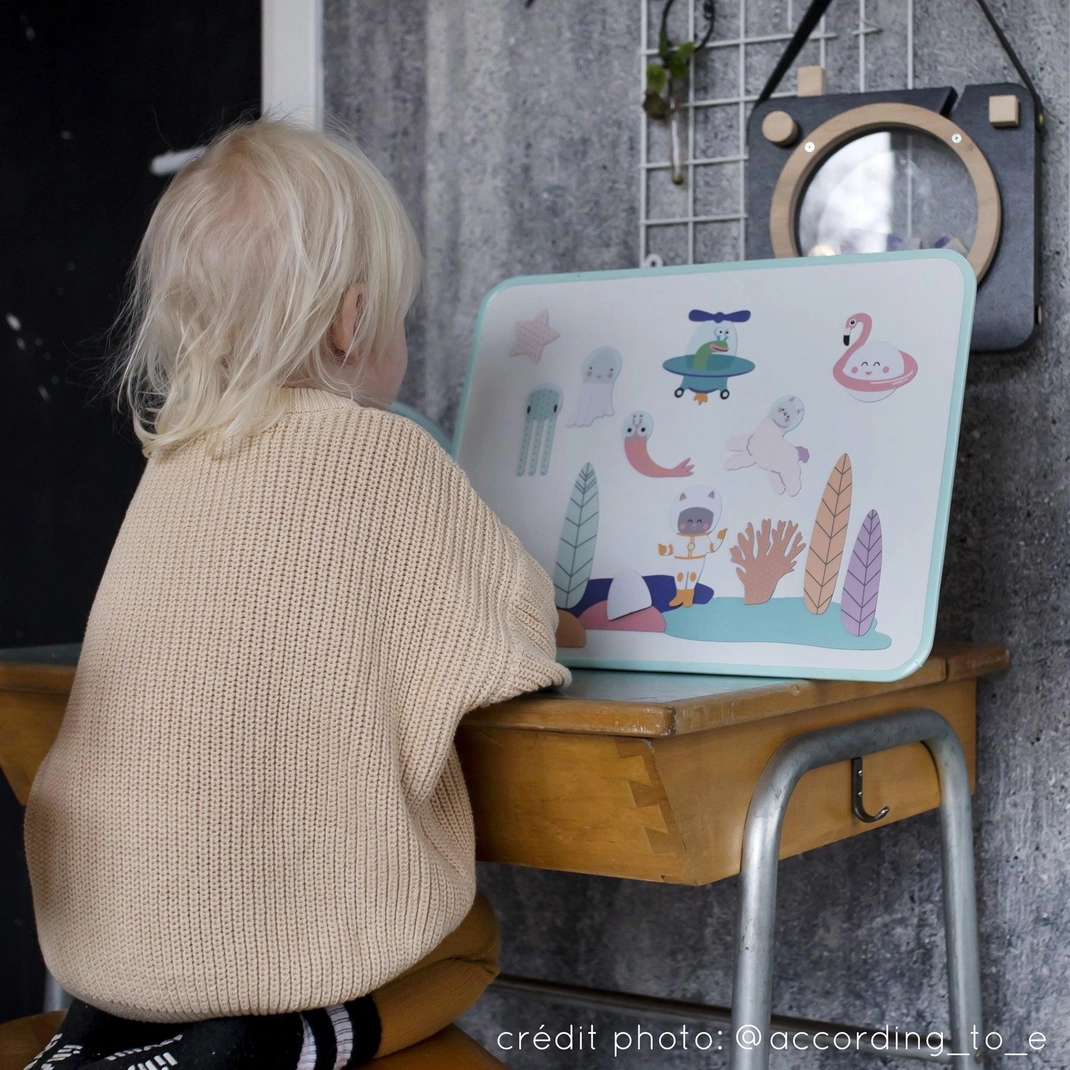 Ma Cabane à Rêves Opaline 30x40 lavagna magnetica bianca