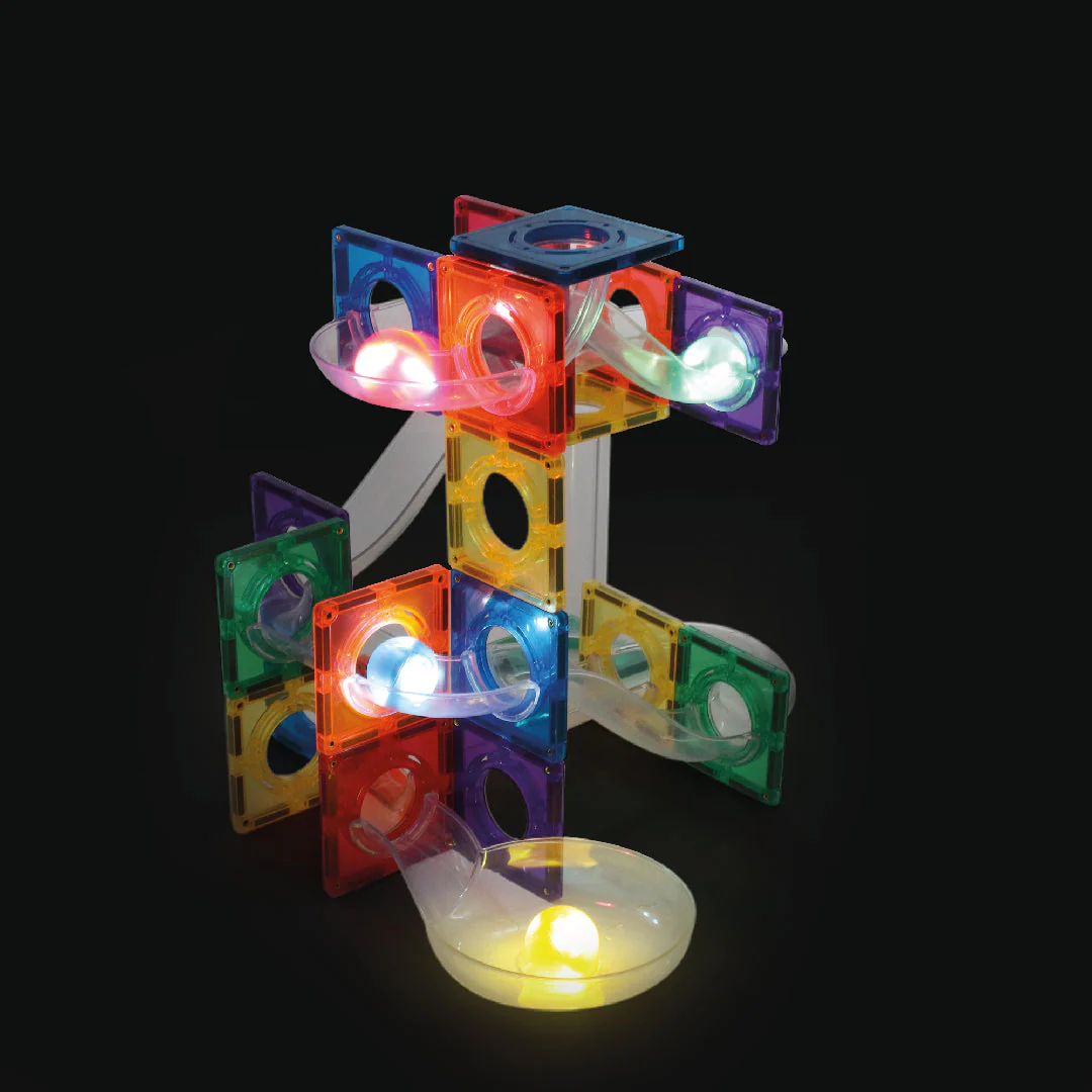 Cleverclixx Ball Run Dazzling Lights costruzioni magnetiche 100 pezzi