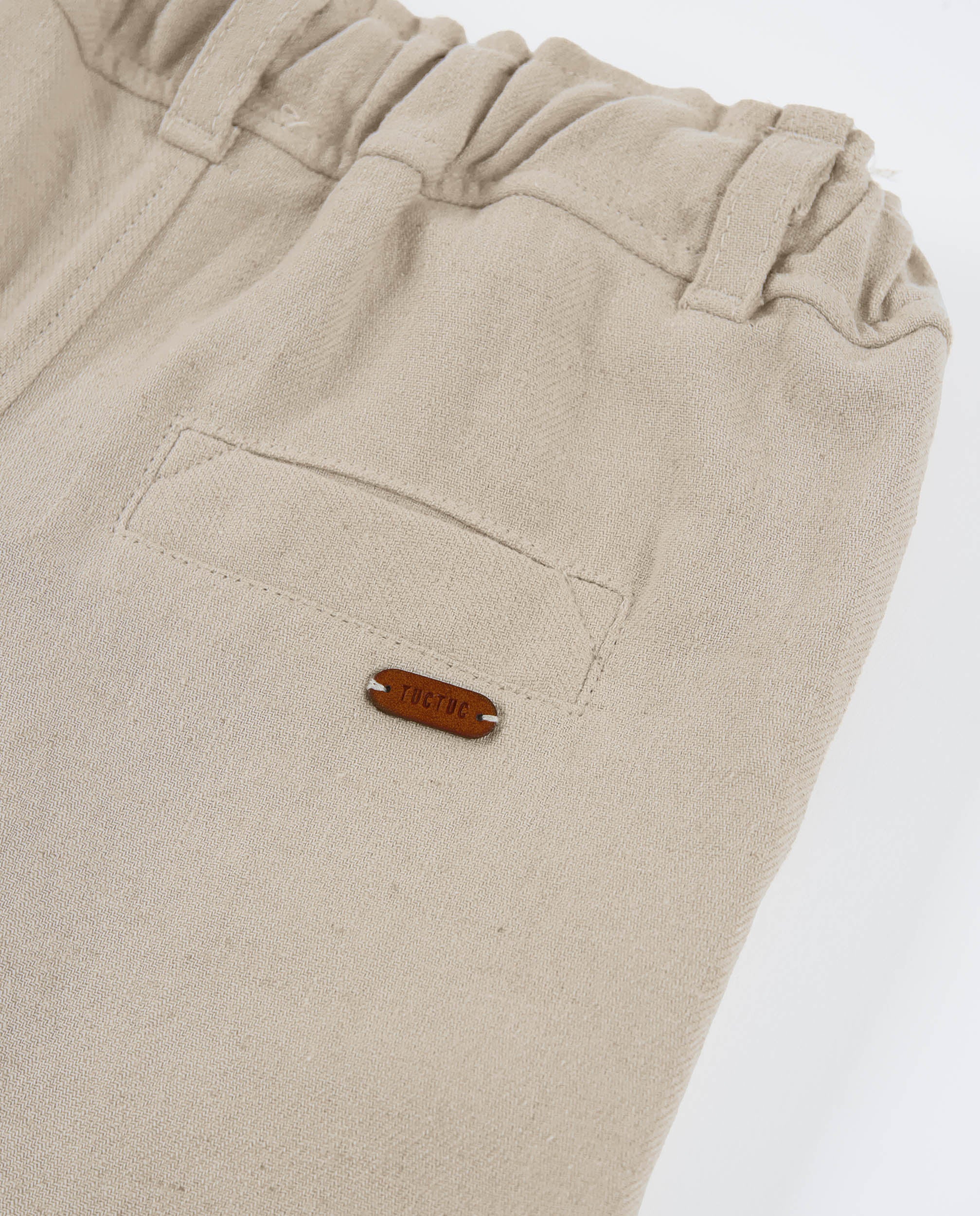 Tuc Tuc pantaloni bambino beige tasche laterali