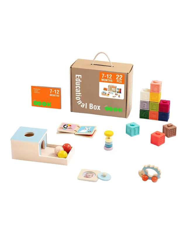 Tooky Toy Scatola Multisensoriale gioco montessori 22 pezzi