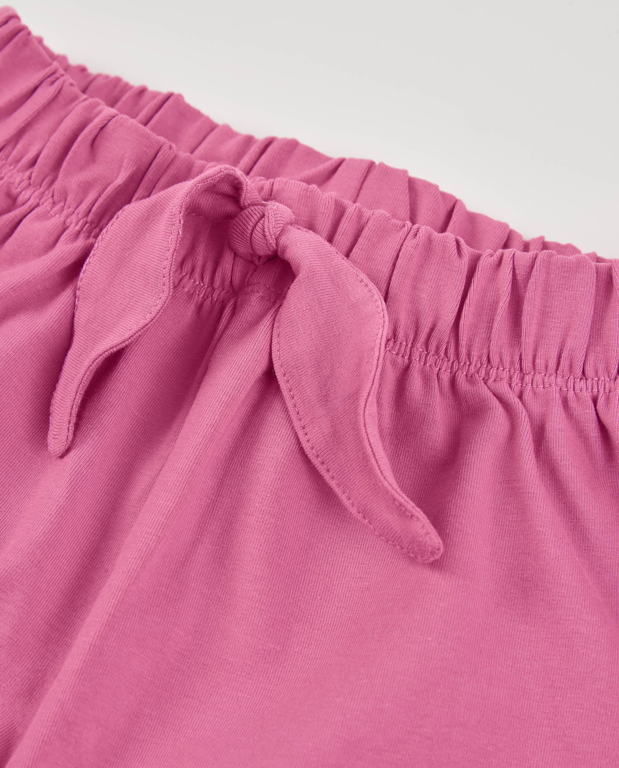 Tuc Tuc shorts bambina rosa balza fiocco elastico