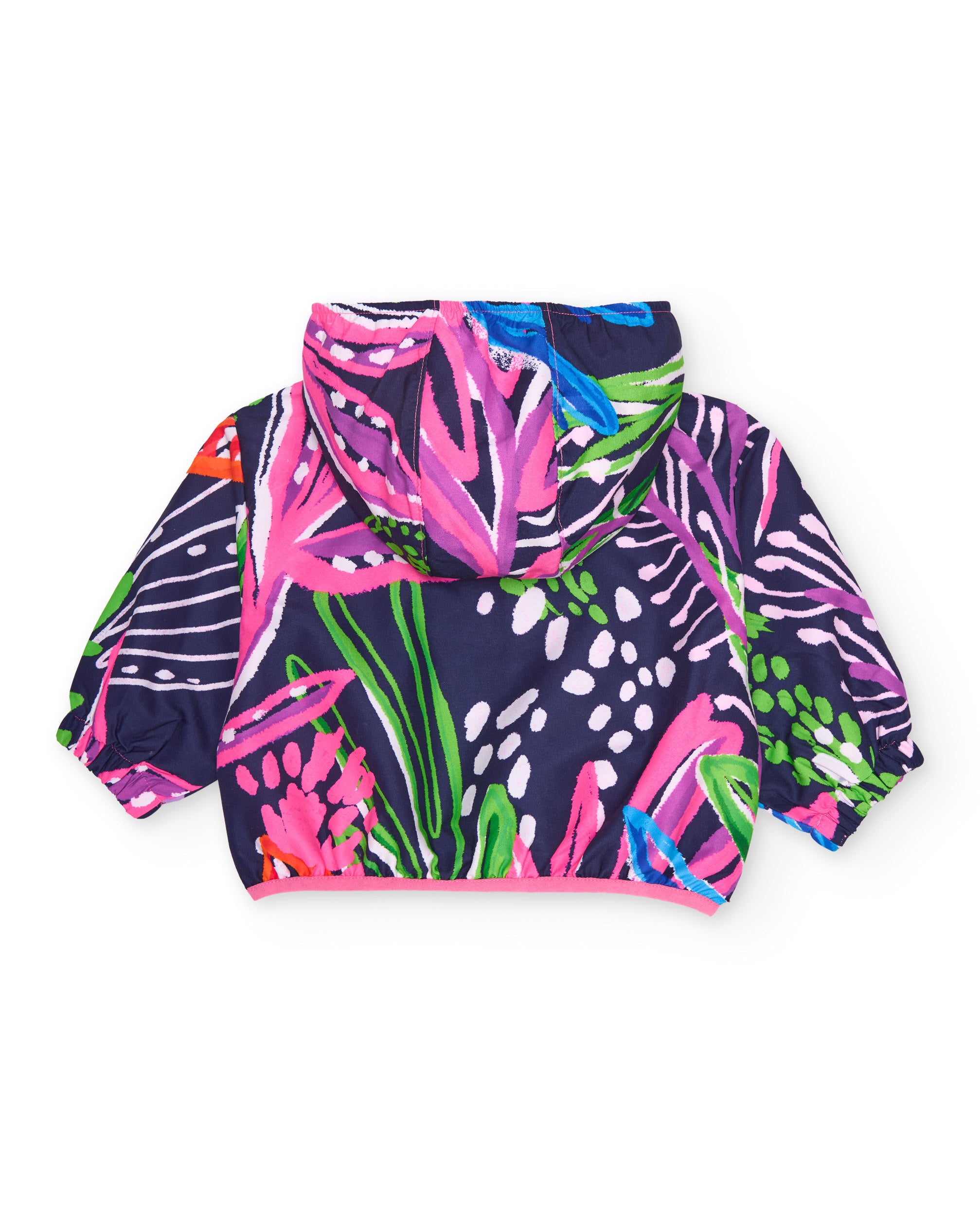 Tuc Tuc giacca bambina con cappuccio blu stampa mare