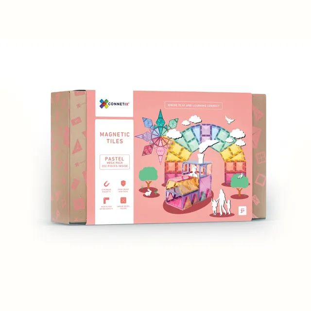 Connetix Pastel Mega Pack 202 pezzi costruzioni magnetiche