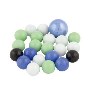Goki biglie di vetro opal set 21 pezzi 1,6 cm