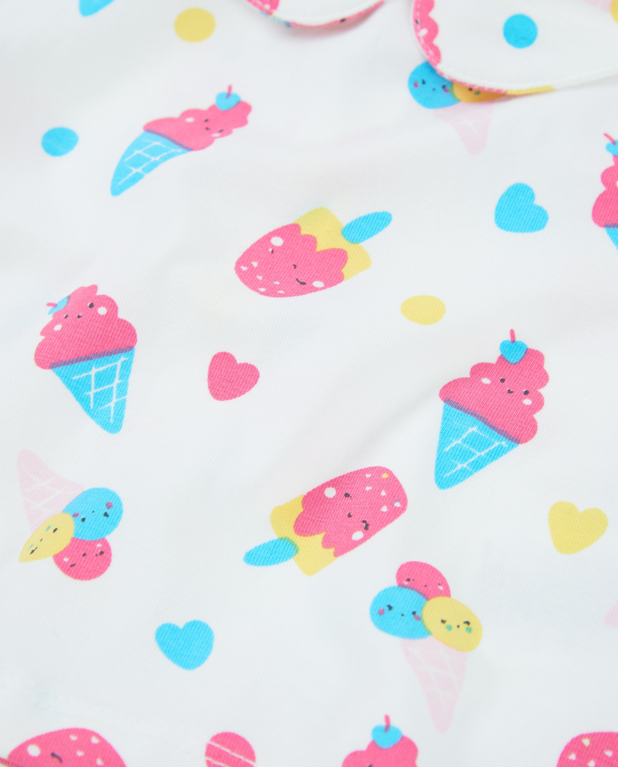 Tuc tuc completo neonata bianco gelati 2 pezzi