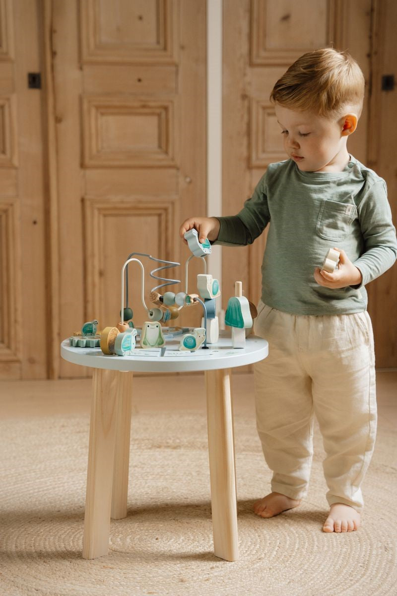 Little Dutch Forest Friends tavolo attività legno 5 giochi