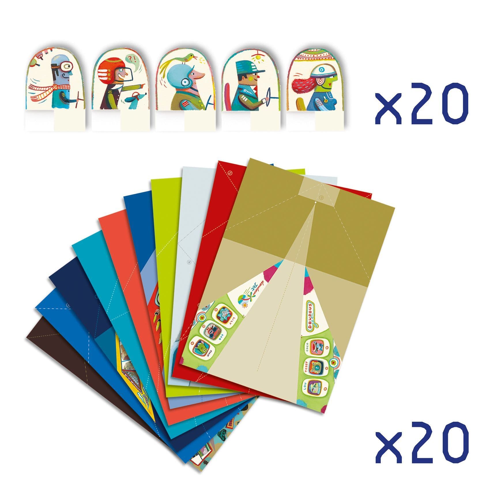 Djeco Origami 20 aerei carta con pilota set