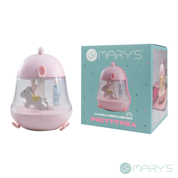 Mary’s Carosello Rosa lampada carillon bimbi USB luce calda + RGB