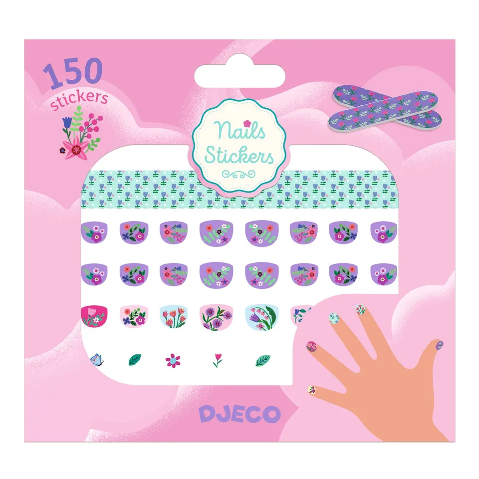 Djeco Fleur set 120 mini stickers unghie