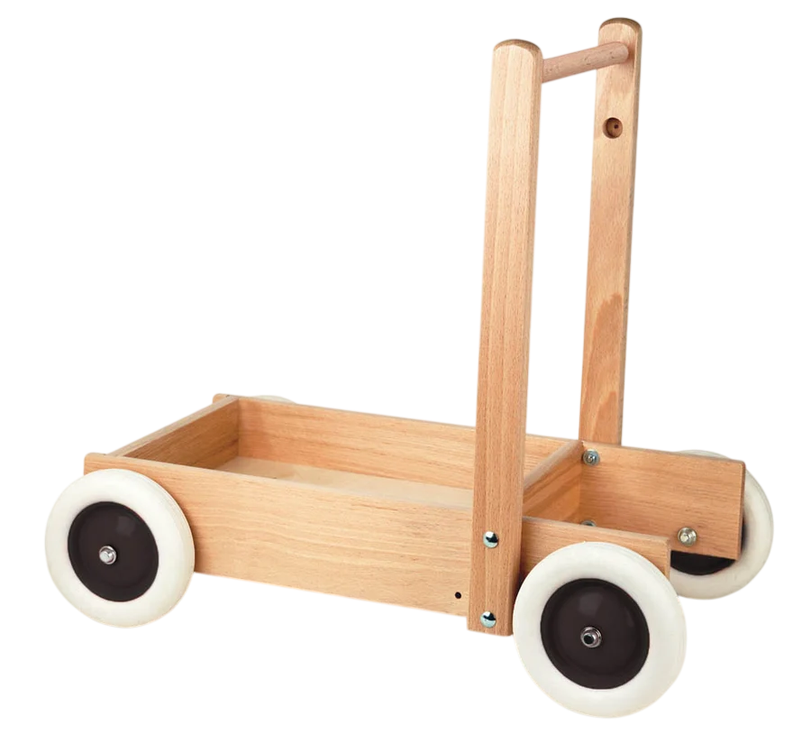 Egmont Toys Carrello Primi Passi in legno ruote gommate 12m+