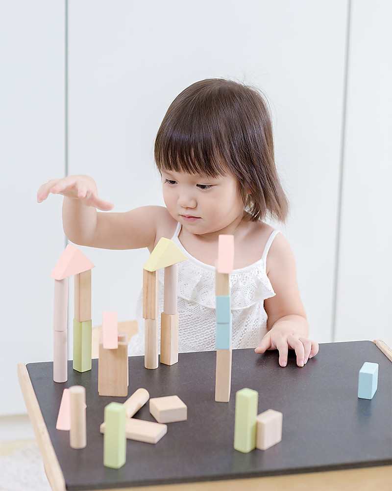 Plan Toys Costruzioni pastello mattoncini legno 40 pezzi