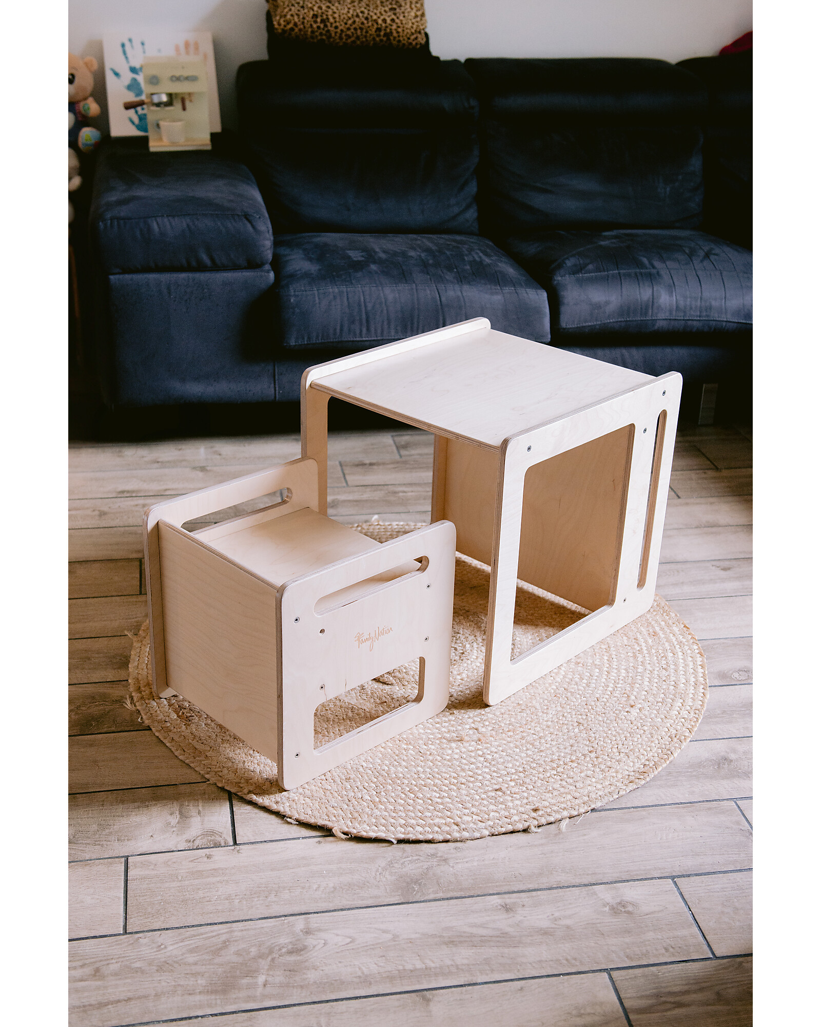 Set Tavolo + Sedia Evolutiva Montessori in legno di betulla