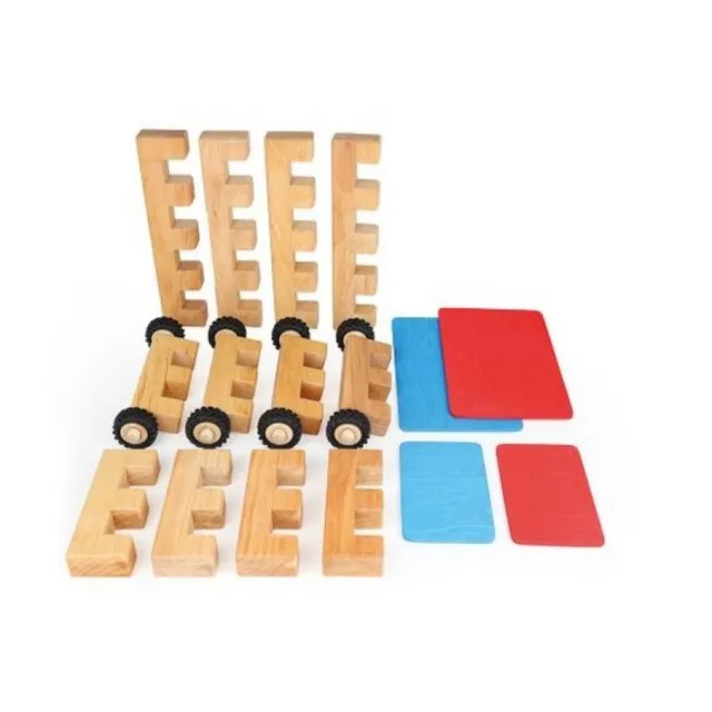 Bauspiel Veicoli set costruzioni in legno 16 pezzi