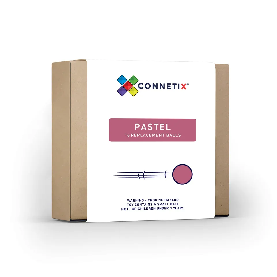 Connetix 16 Palline Pastello Gioco Legno 3 cm