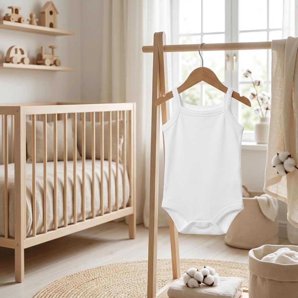 Babidu Body Spalline Sottili Bambù 6-9 Mesi