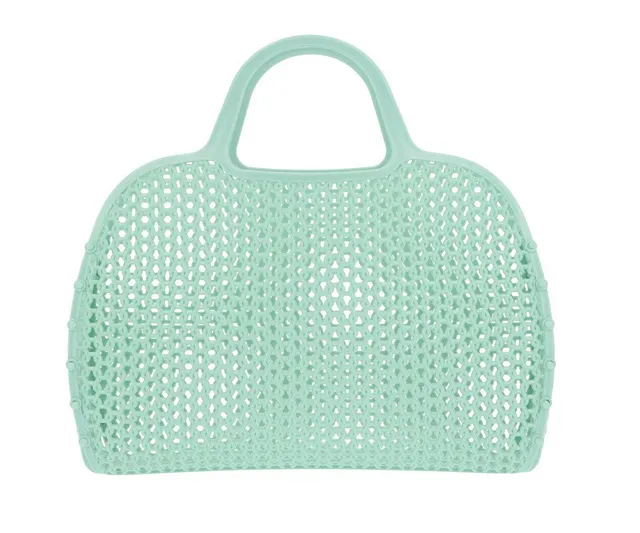Monnëka borsa mare verde menta vintage 25x30 cm