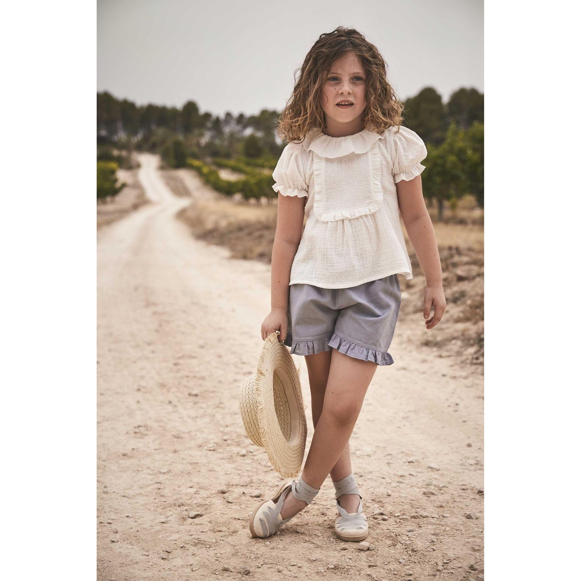 Babidu completo bambina 5 anni camicia plumeti cotone