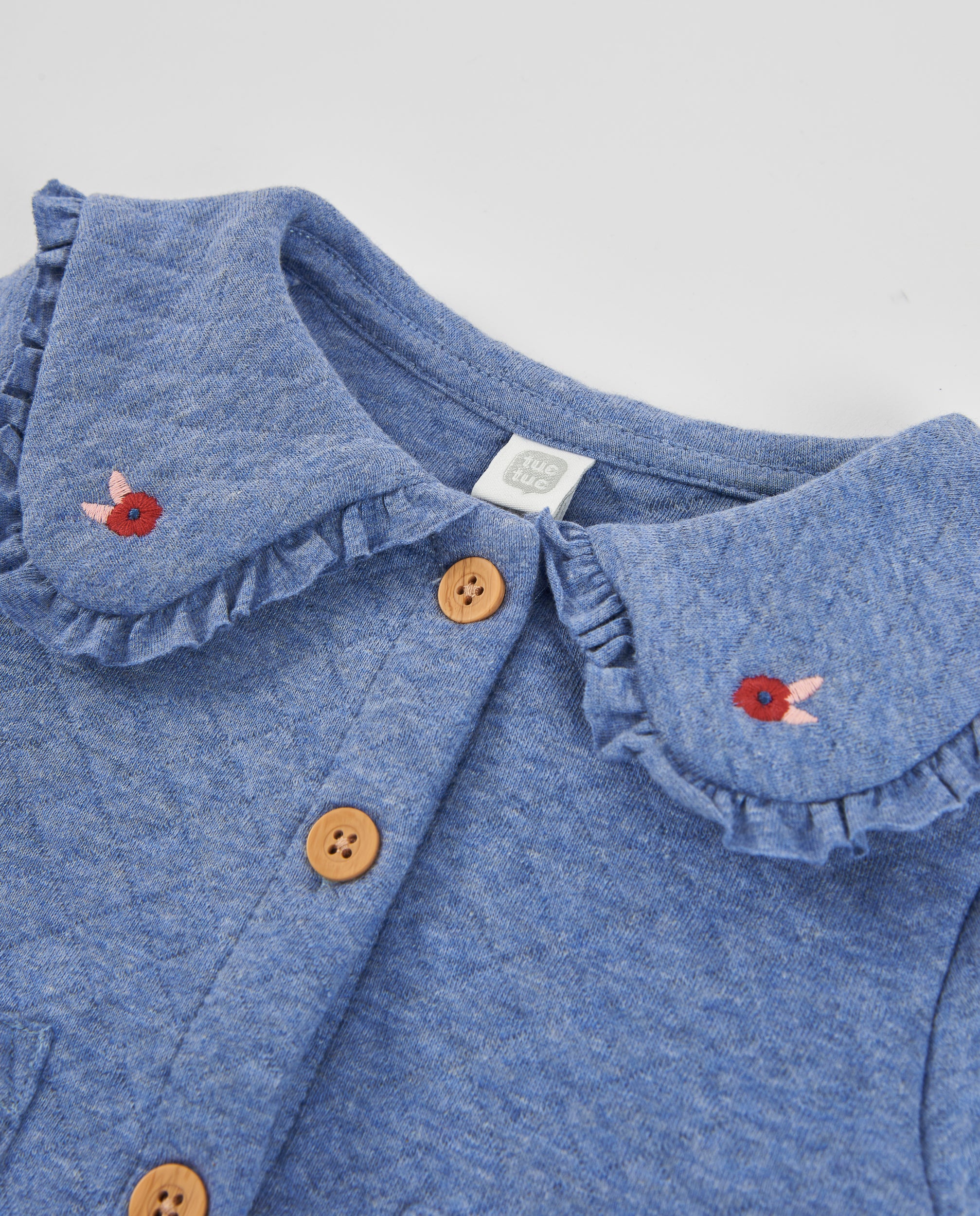 Tuc Tuc Sweet Dog cardigan neonata azzurro collo volant
