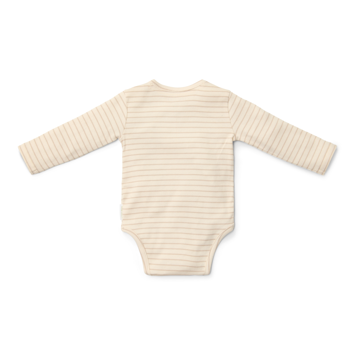 Little Dutch body neonato manica lunga righe beige cotone organico
