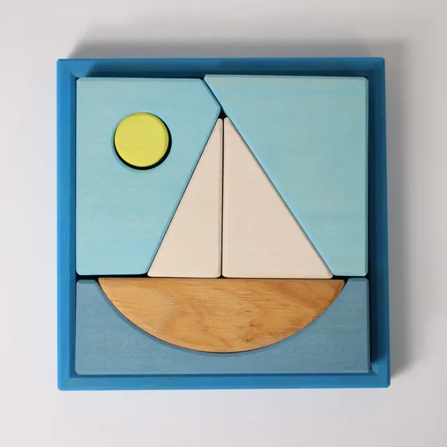 Grimm's Building Set Blue costruzioni in legno
