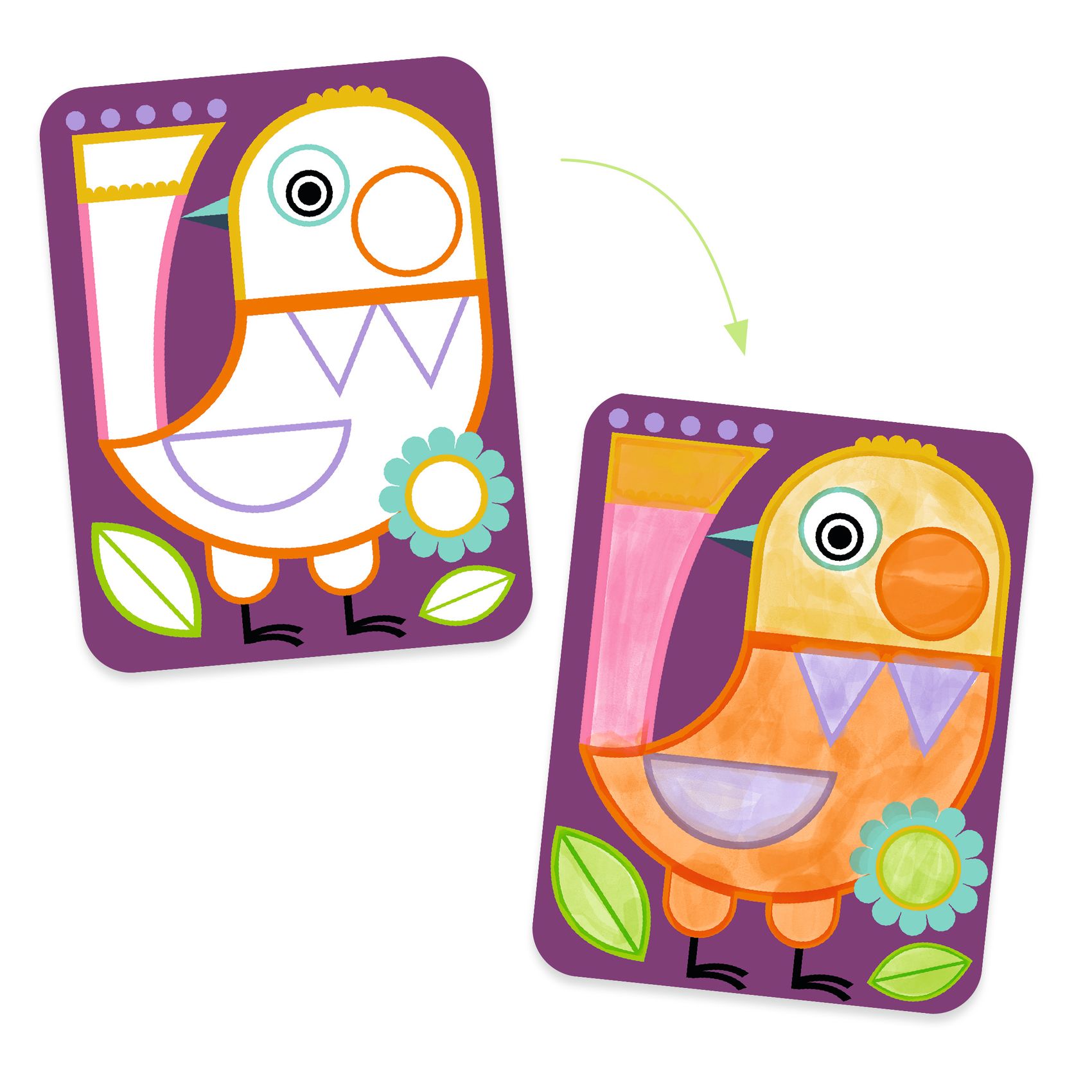 Djeco Chubby Cheeks set tavole da dipingere 4 tele