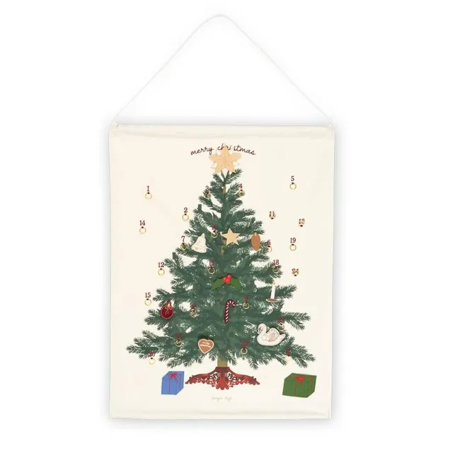Konges Slojd Decor Tree calendario avvento 24 pezzi cotone