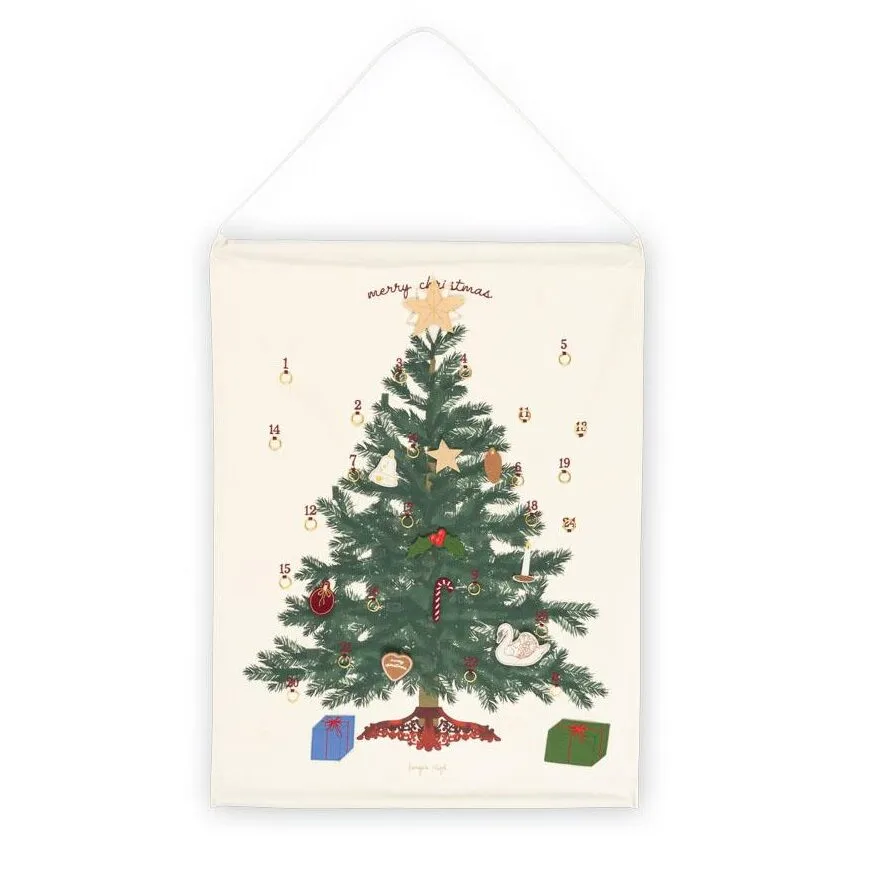 Konges Slojd Decor Tree calendario avvento 24 pezzi cotone