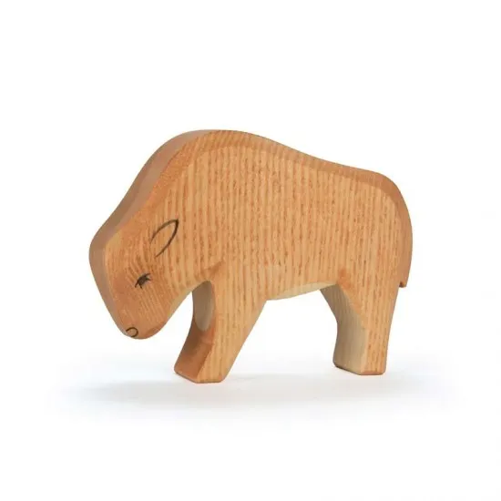 Ostheimer Vitello di Bisonte Figura Legno H 6,5 cm