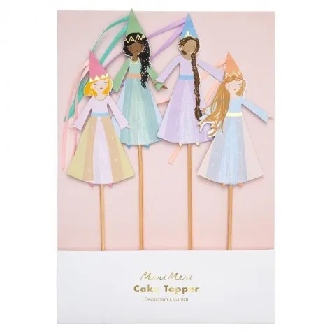 Meri Meri Princess topper torta 4 pezzi dorato