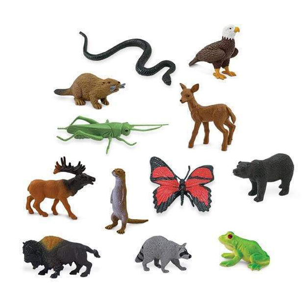 Safari Ltd In the Wood TOOB set 12 miniature animali bosco