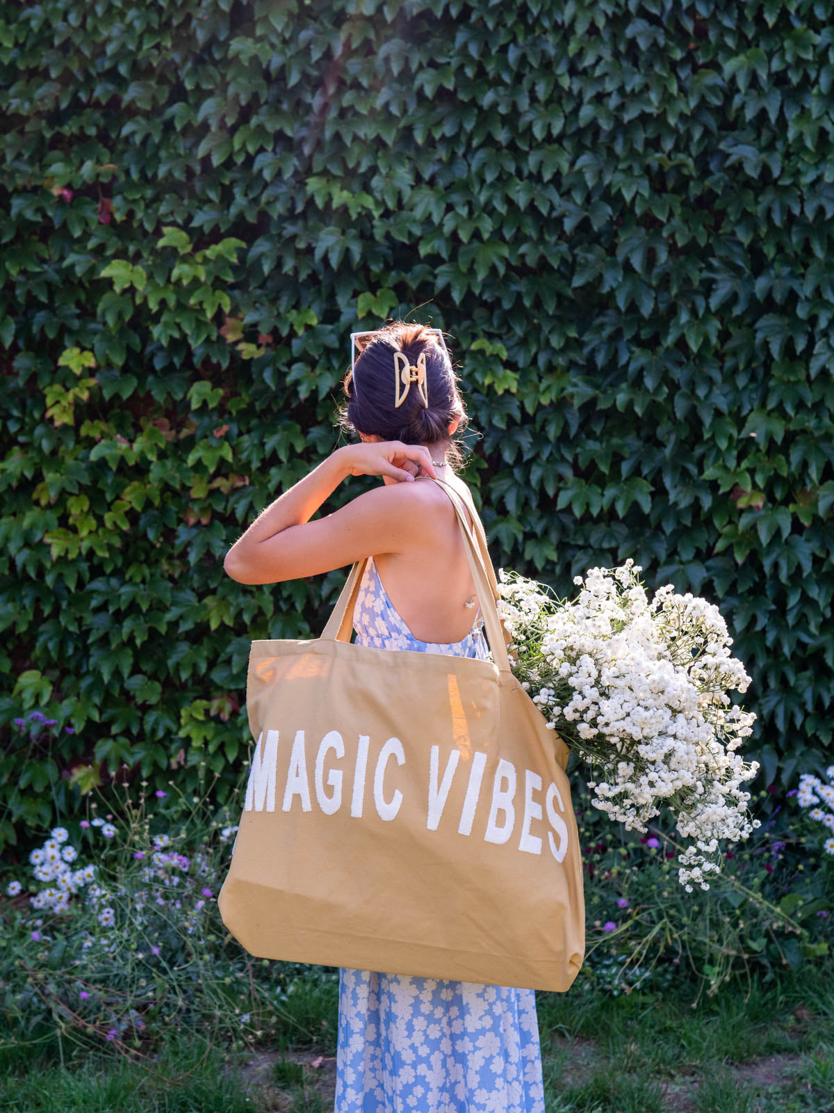 Ella and Rapha Magic Vibes borsa cabas lilla grande