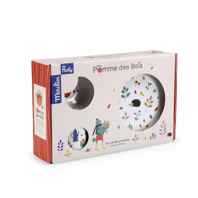 Moulin Roty Pommes de Bois set pappa porcellana 3 pezzi