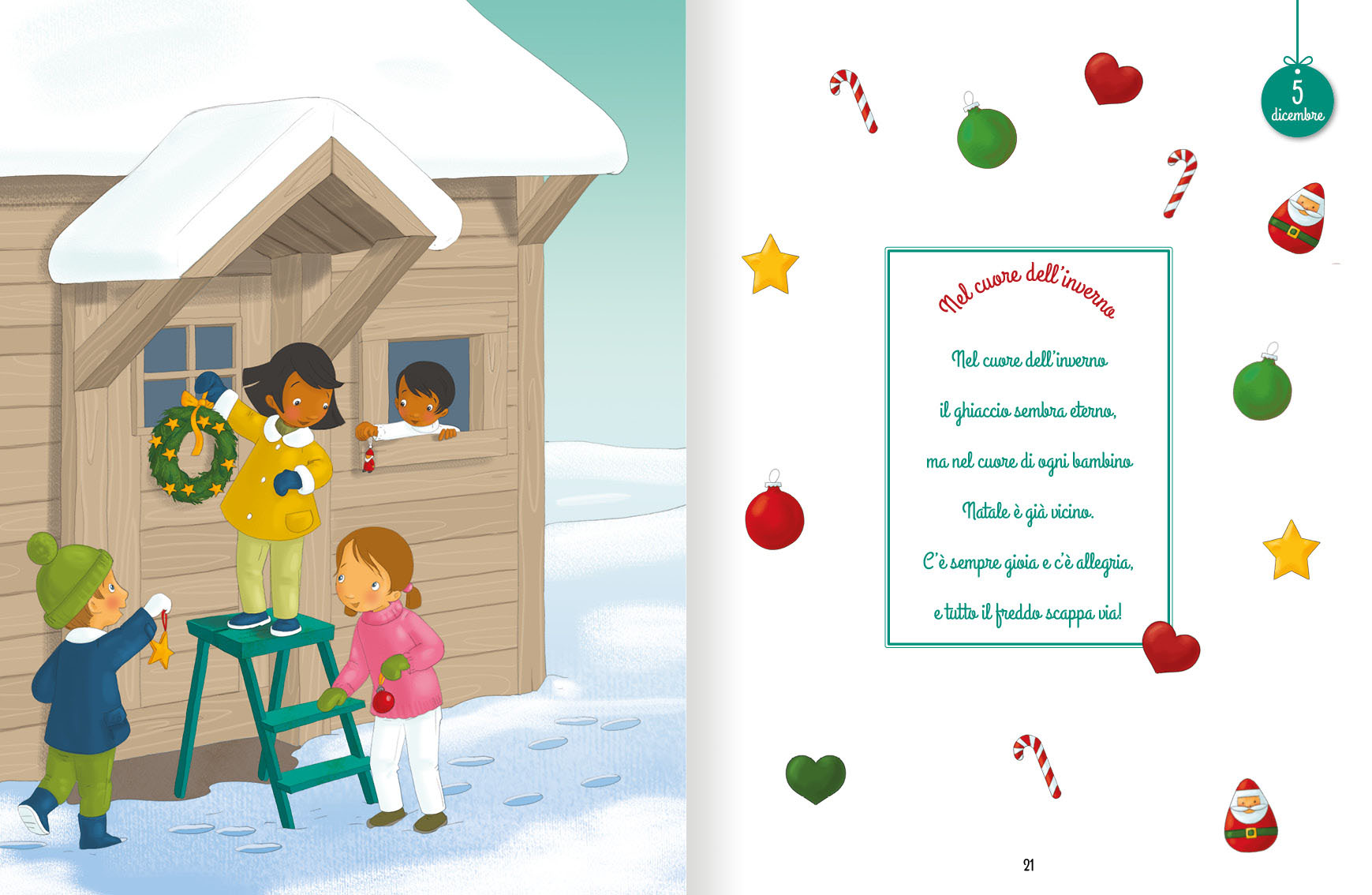 EmmeEdizioni 24 storie per aspettare Natale libro copertina rigida 4 anni