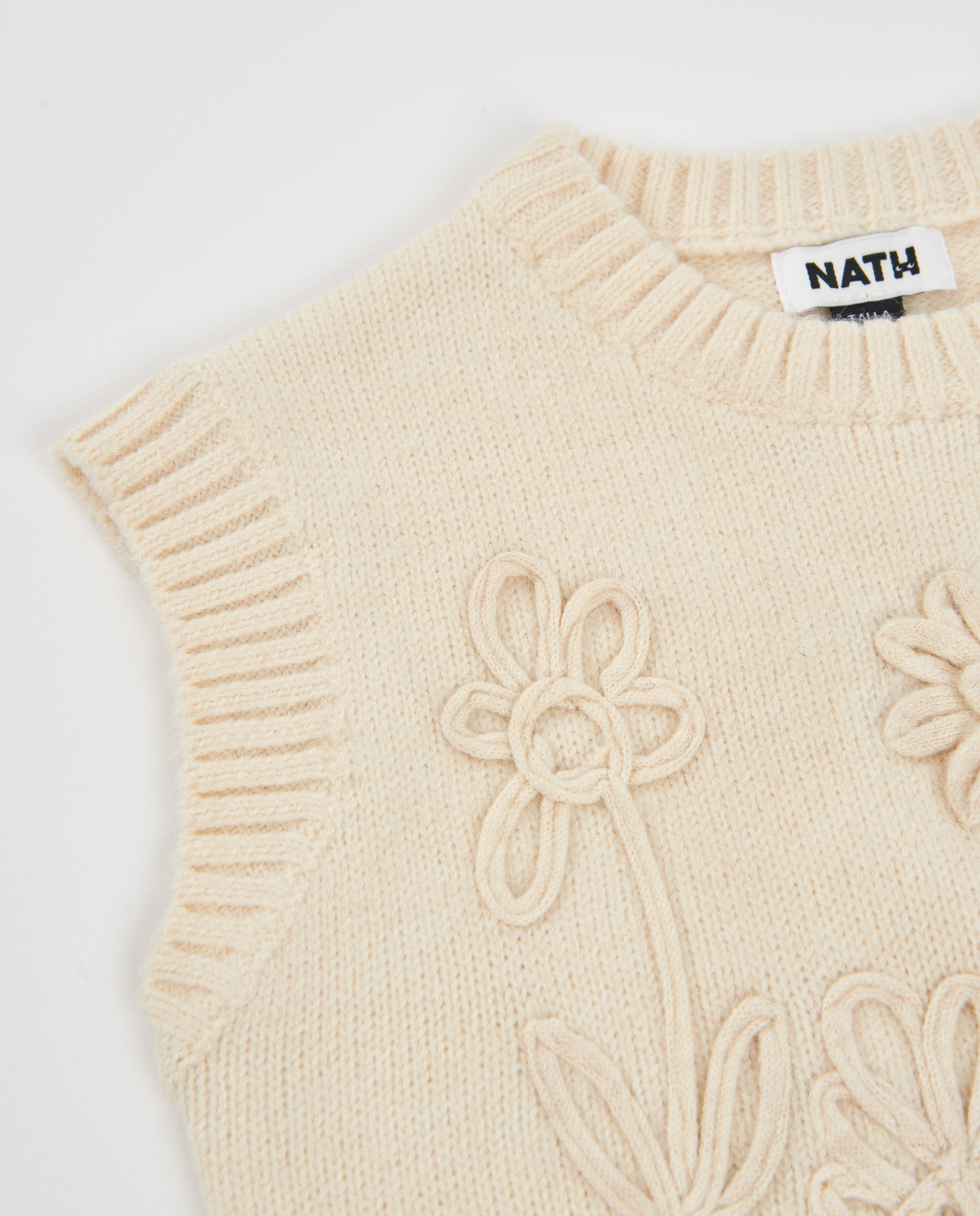 Tuc Tuc Bloom Gallery gilet maglia bambina fiori beige