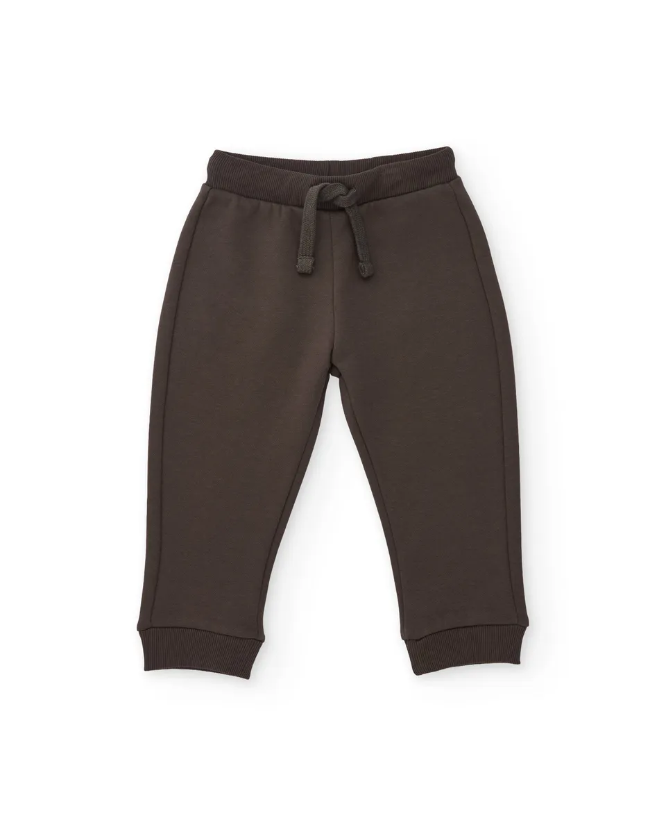Tuc Tuc pantaloni felpa bimbo marrone coulisse