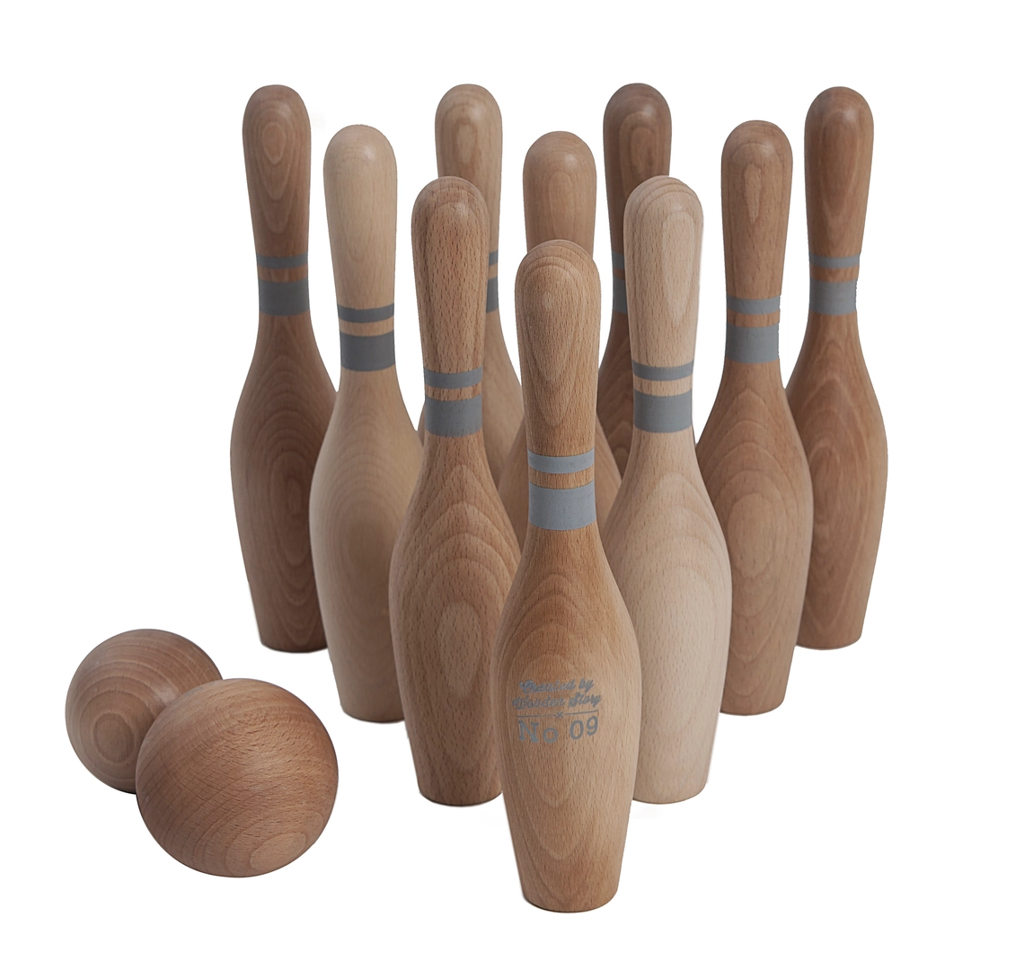 Wooden Story Bowling set gioco legno bambini
