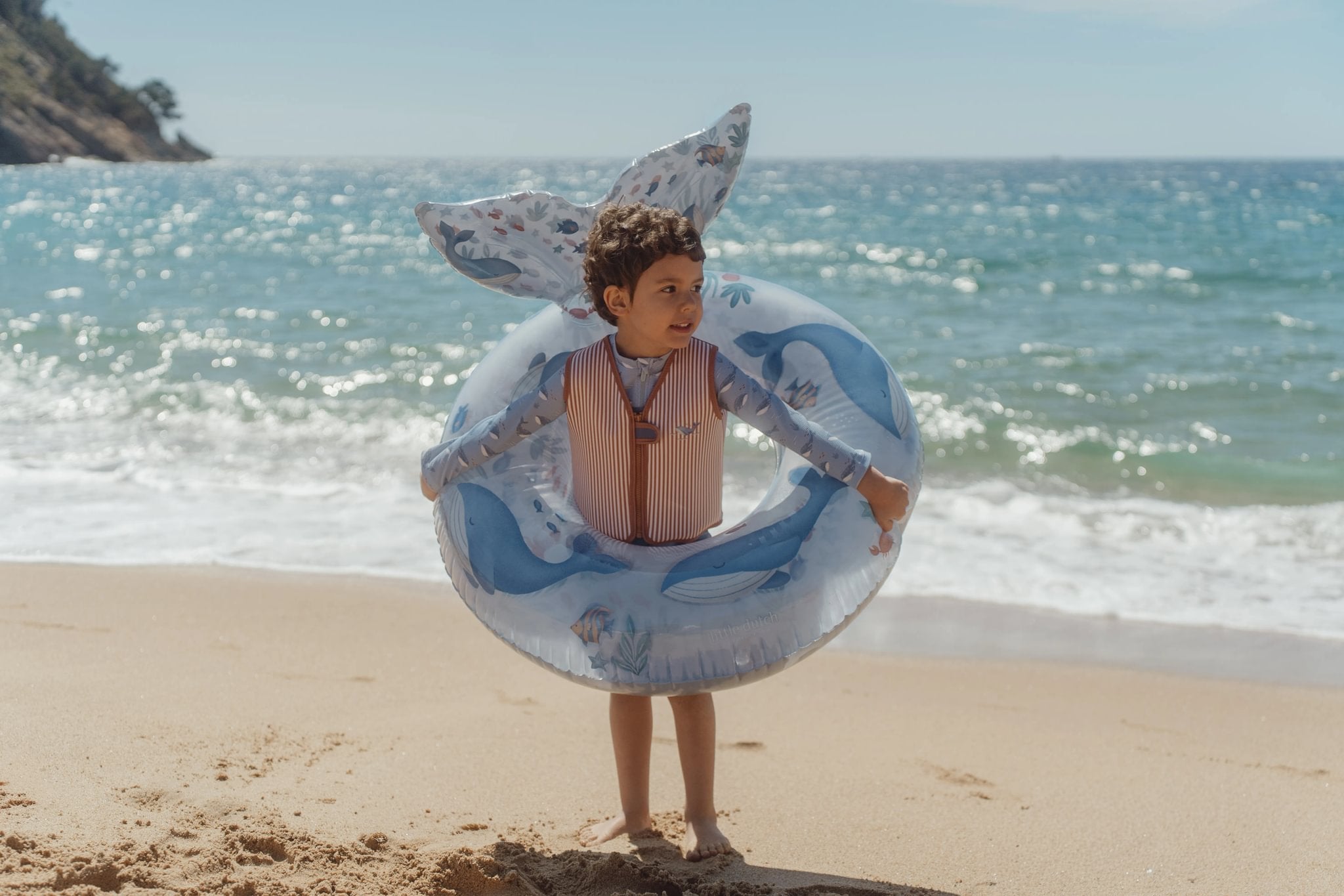 Little Dutch salvagente blu coda balena 91 cm PVC