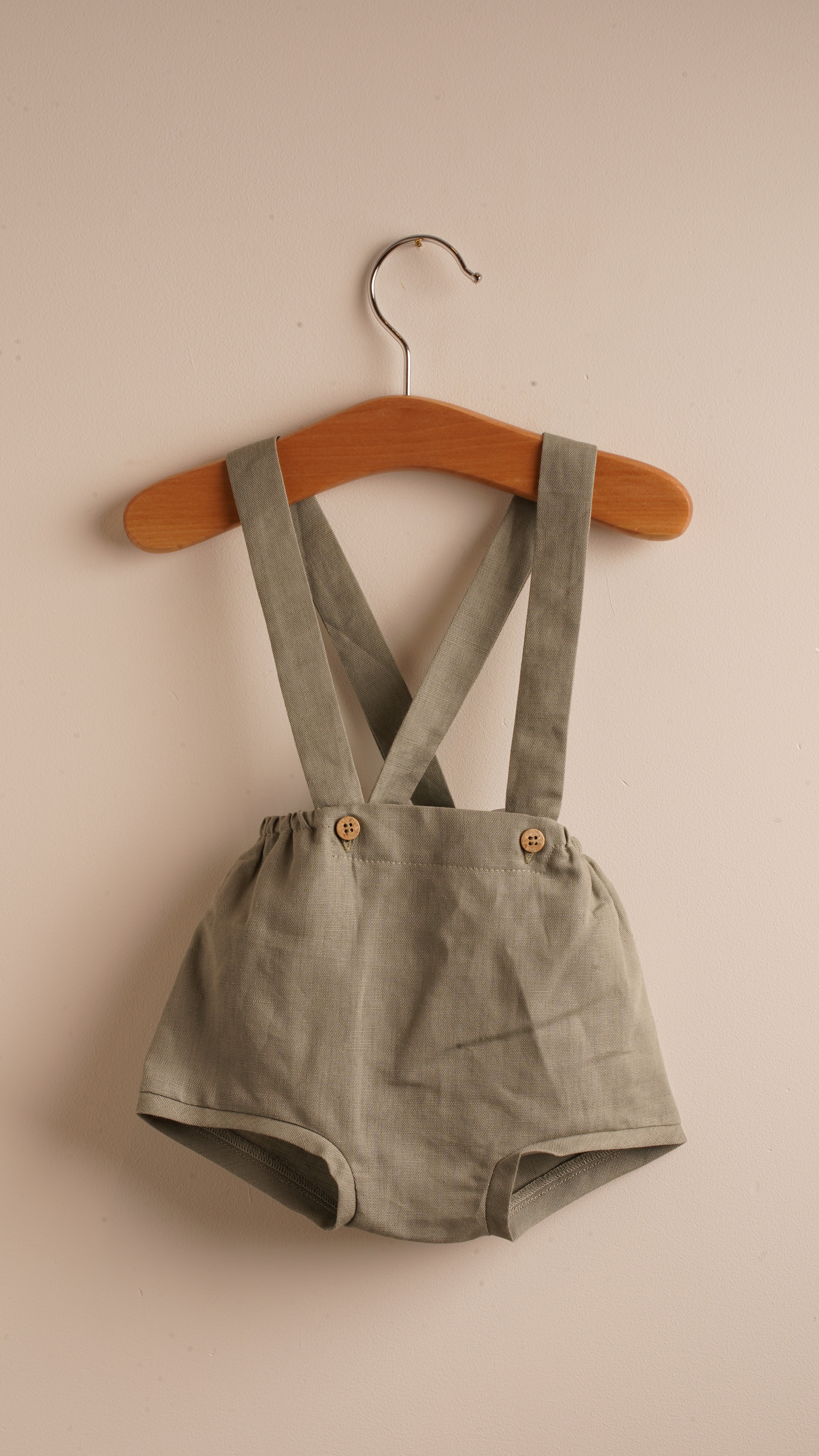 Mebi salopette neonato verde foresta cotone