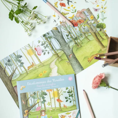 Moulin Roty Les Rosalie decalcomanie trasferelli carta