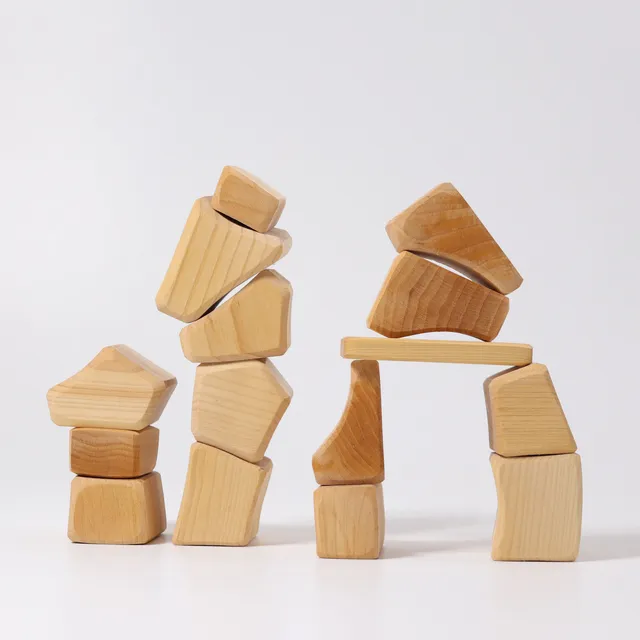 Grimm's Waldorf Blocks Natural costruzioni legno 15 pezzi