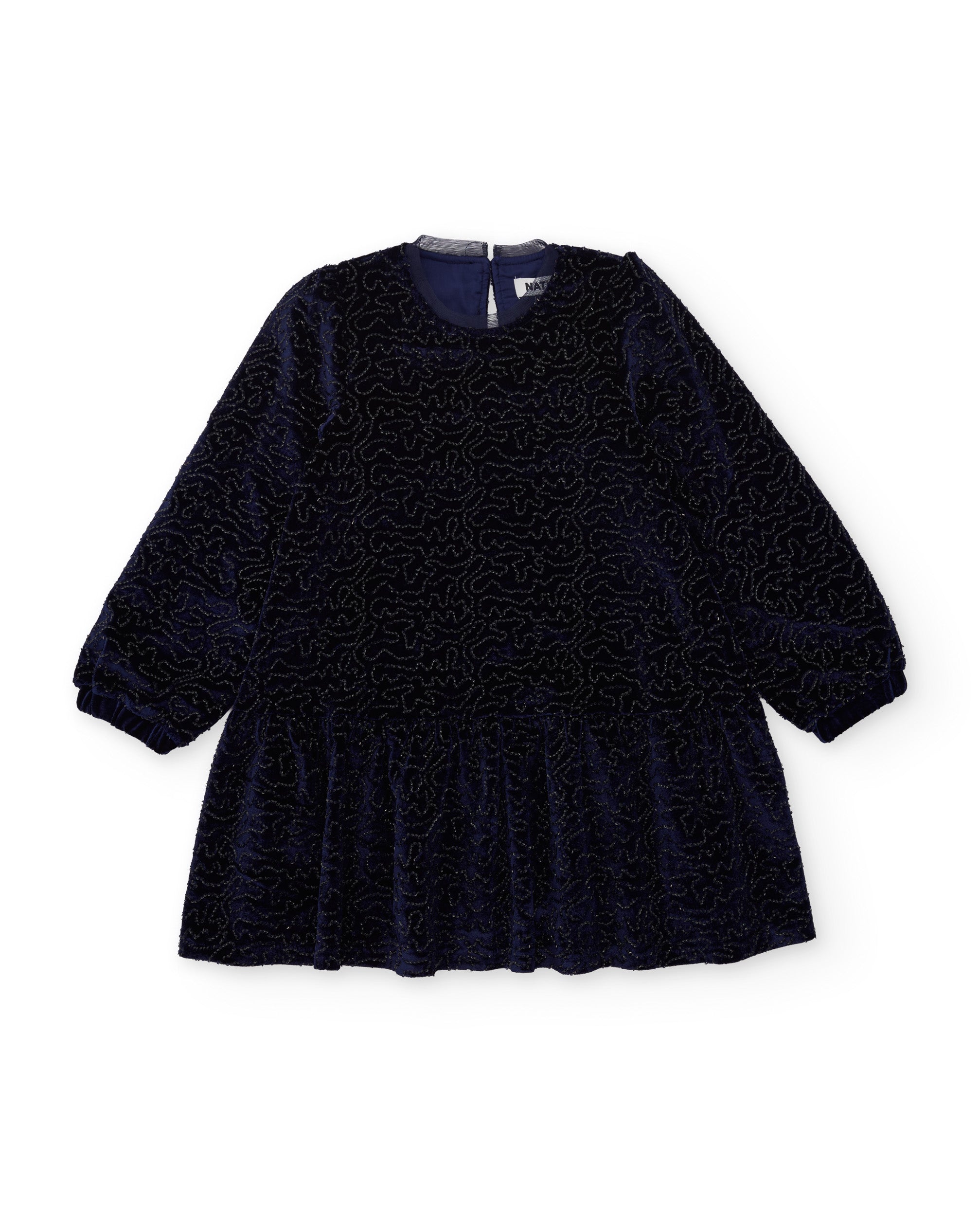 Tuc Tuc vestito bambina blu marino svasato brillante