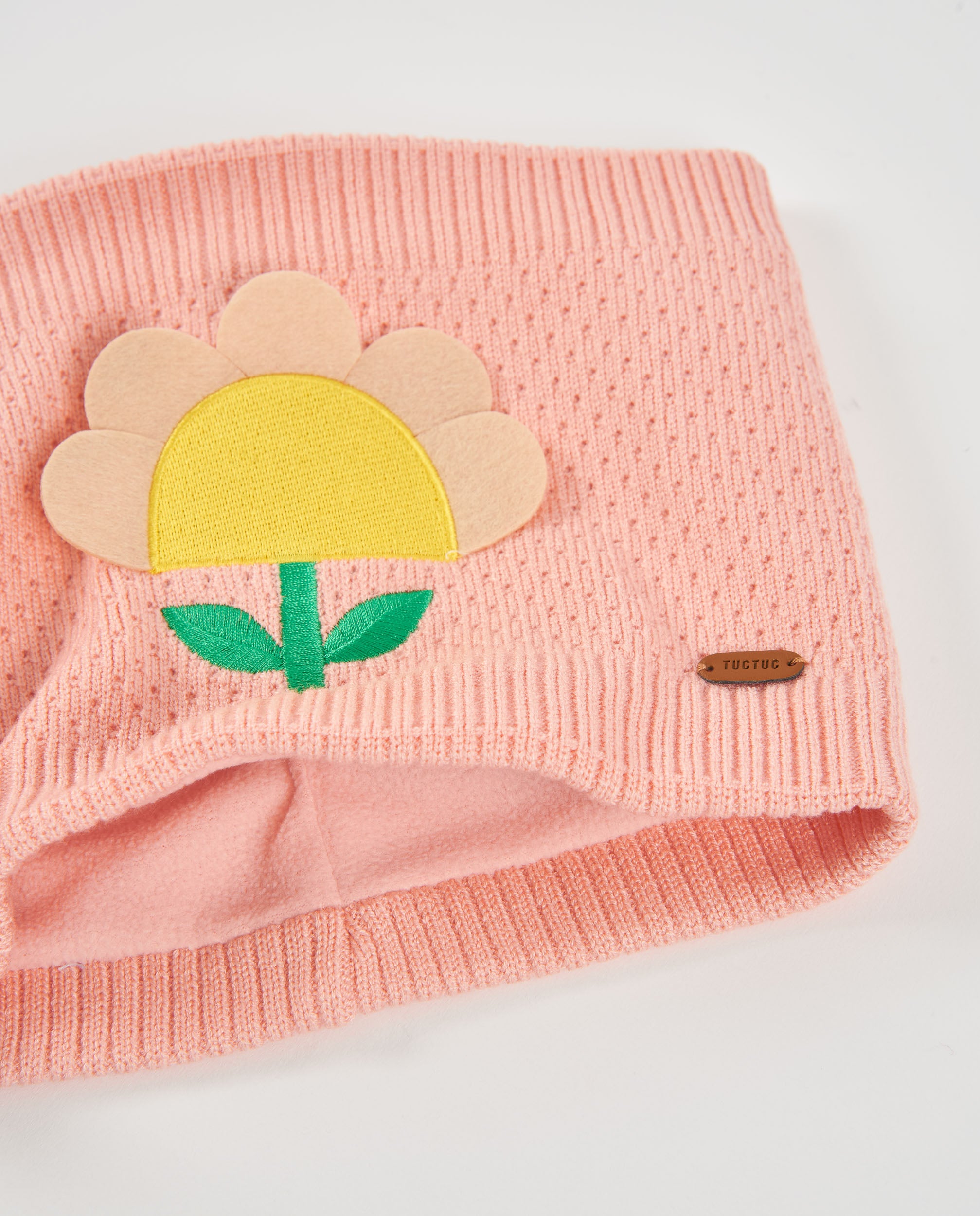 Tuc Tuc set bambina rosa cappello e scaldacollo fiori