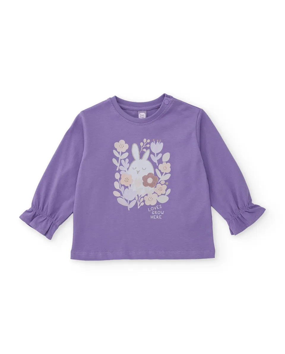 Tuc Tuc Cute Forest maglietta bimba lilla coniglio