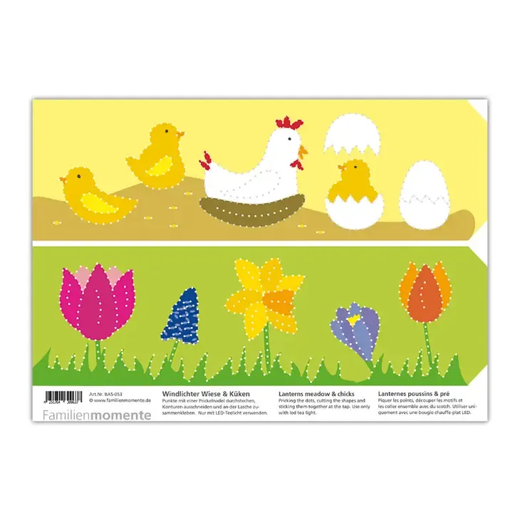 Cartolina da punzonare Gallina A5 lanterna carta riciclata