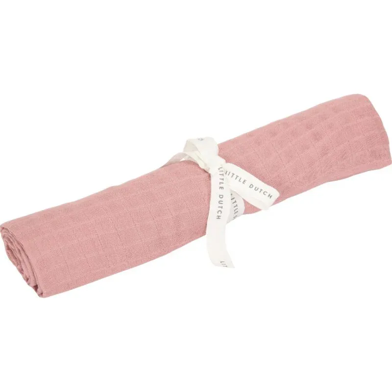 Little Dutch telo mussola rose 120x120 cm cotone
