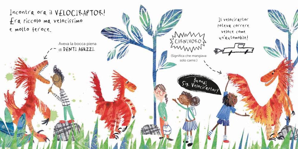 Editoriale Scienza Buongiorno Sig. Dinosauro libro alette 4 anni