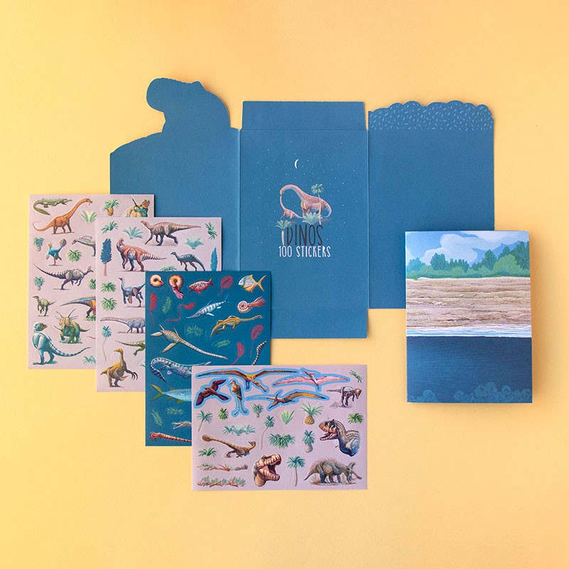 Londji Dino Cartella Attività Stickers 100 Adesivi